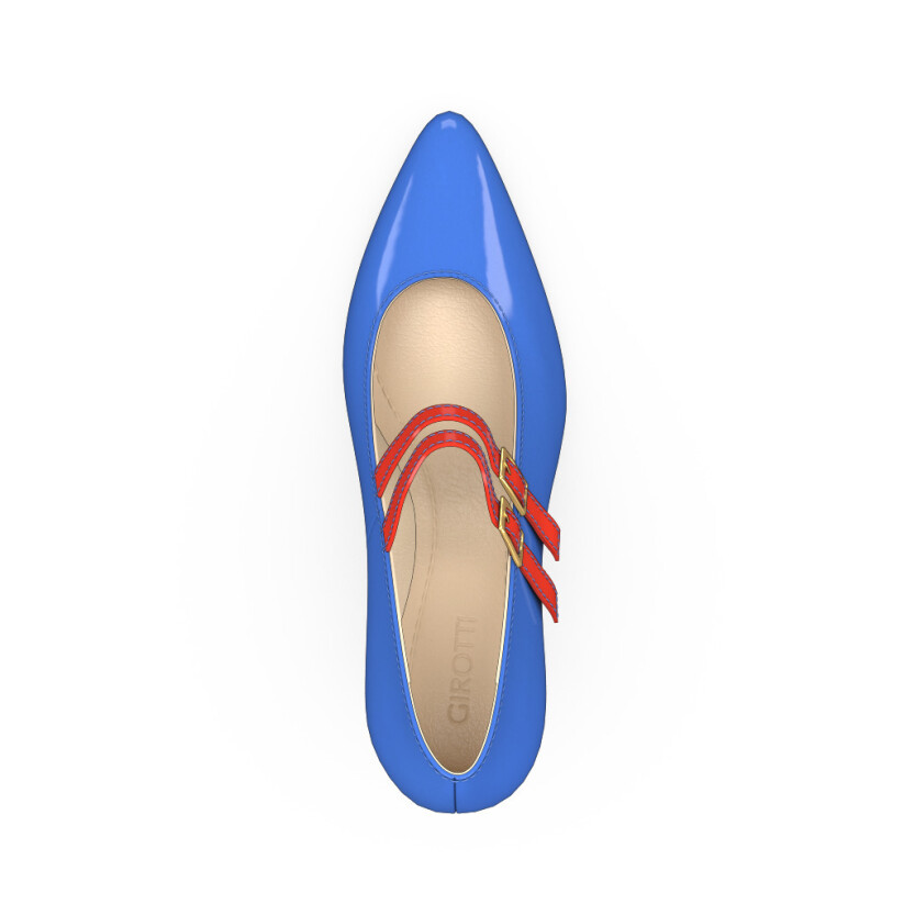 Block Heel Pointed Toe Schuhe 28598