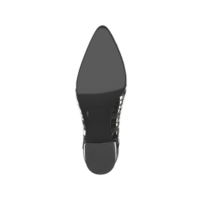 Block Heel Pointed Toe Schuhe 44967