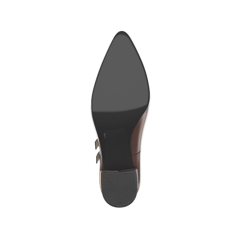 Block Heel Pointed Toe Schuhe 7299