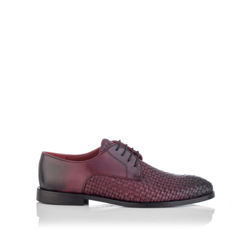 Gewebte Derby-Schuhe aus Leder für Herren Angelo Bordeaux