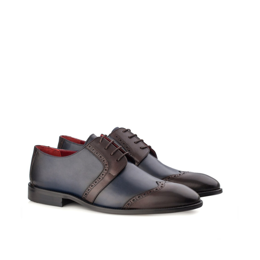 Derby-Schuhe für Herren Paolo Blau & Braun