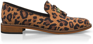 Moderne Slip-Ons mit Leopardenmuster